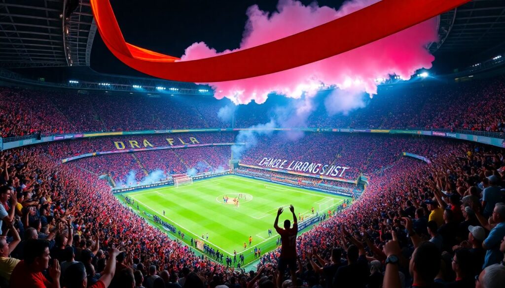 Historia de las hinchadas: de ritual comunitario a producto televisivo - иллюстрация