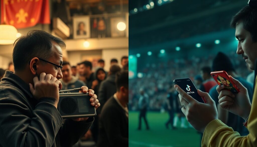 De la radio al TikTok: historia de cómo se narra el fútbol y su impacto cultural - иллюстрация