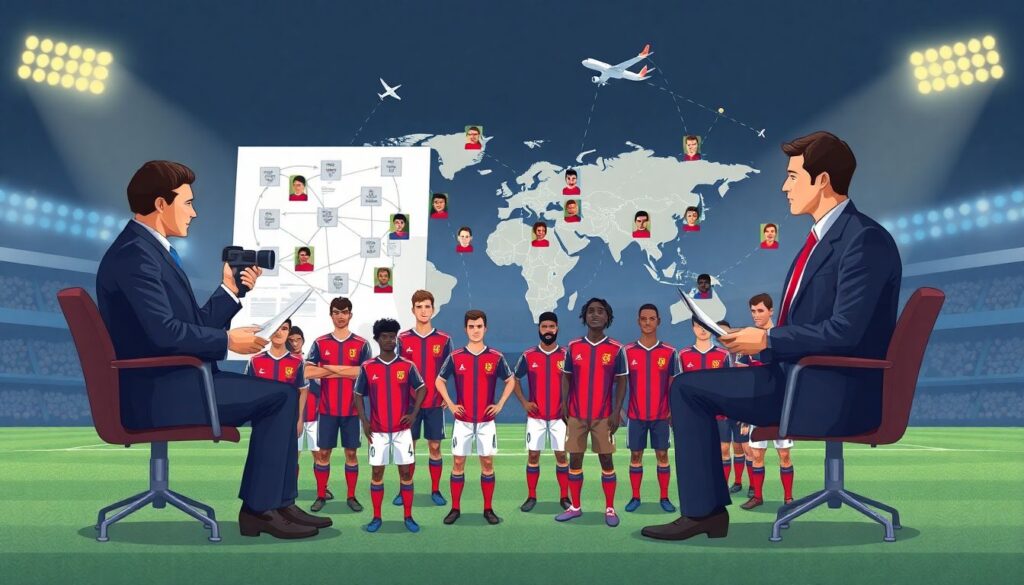 La mercantilización del talento: canteras, fichajes millonarios y la lógica del mercado en el fútbol - иллюстрация