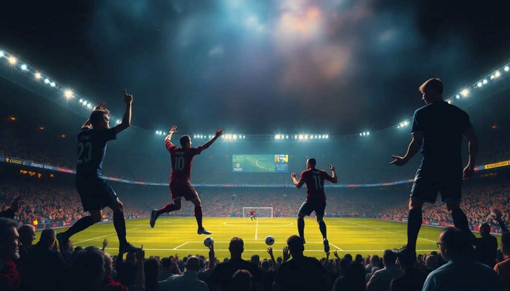 Héroes y villanos: construcción mediática de ídolos futbolísticos y su influencia cultural - иллюстрация