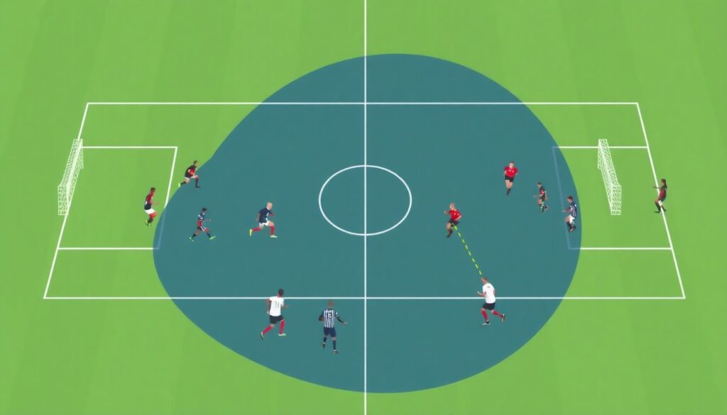 Análisis de la presión alta: fundamentos tácticos, riesgos y recompensas en el fútbol moderno - иллюстрация