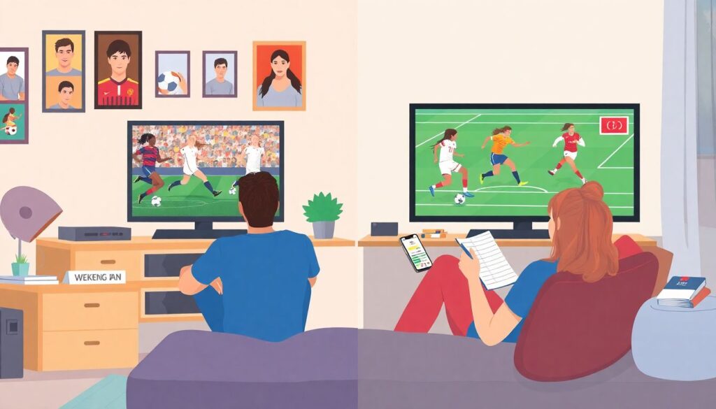 Fútbol femenino: lucha por el reconocimiento en un deporte históricamente patriarcal - иллюстрация