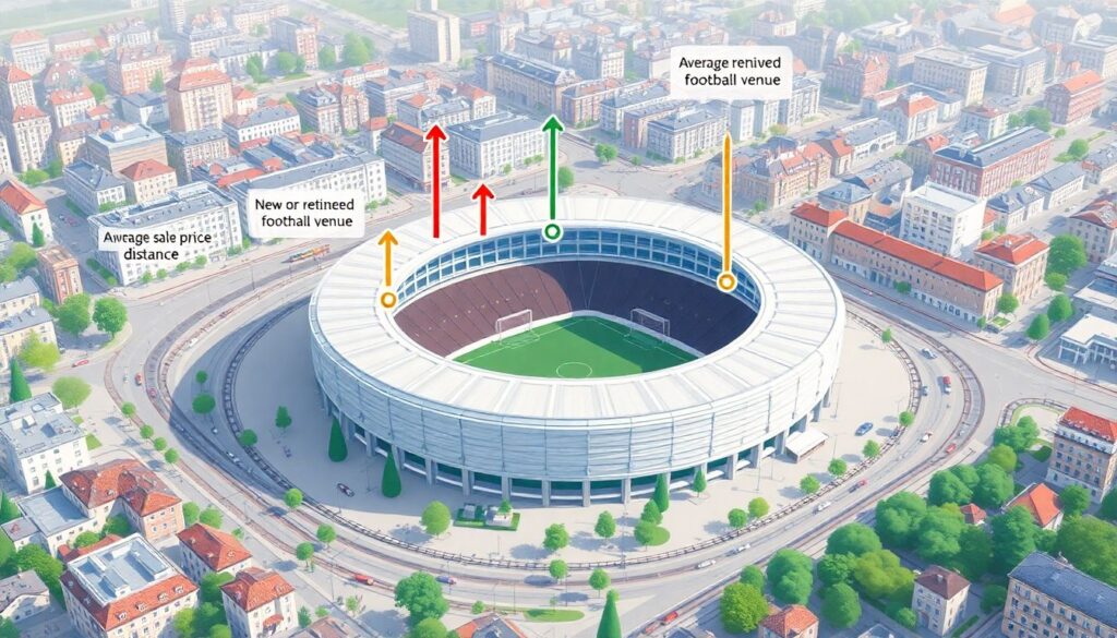 Fútbol y gentrificación urbana: estadios como herramienta de especulación inmobiliaria - иллюстрация