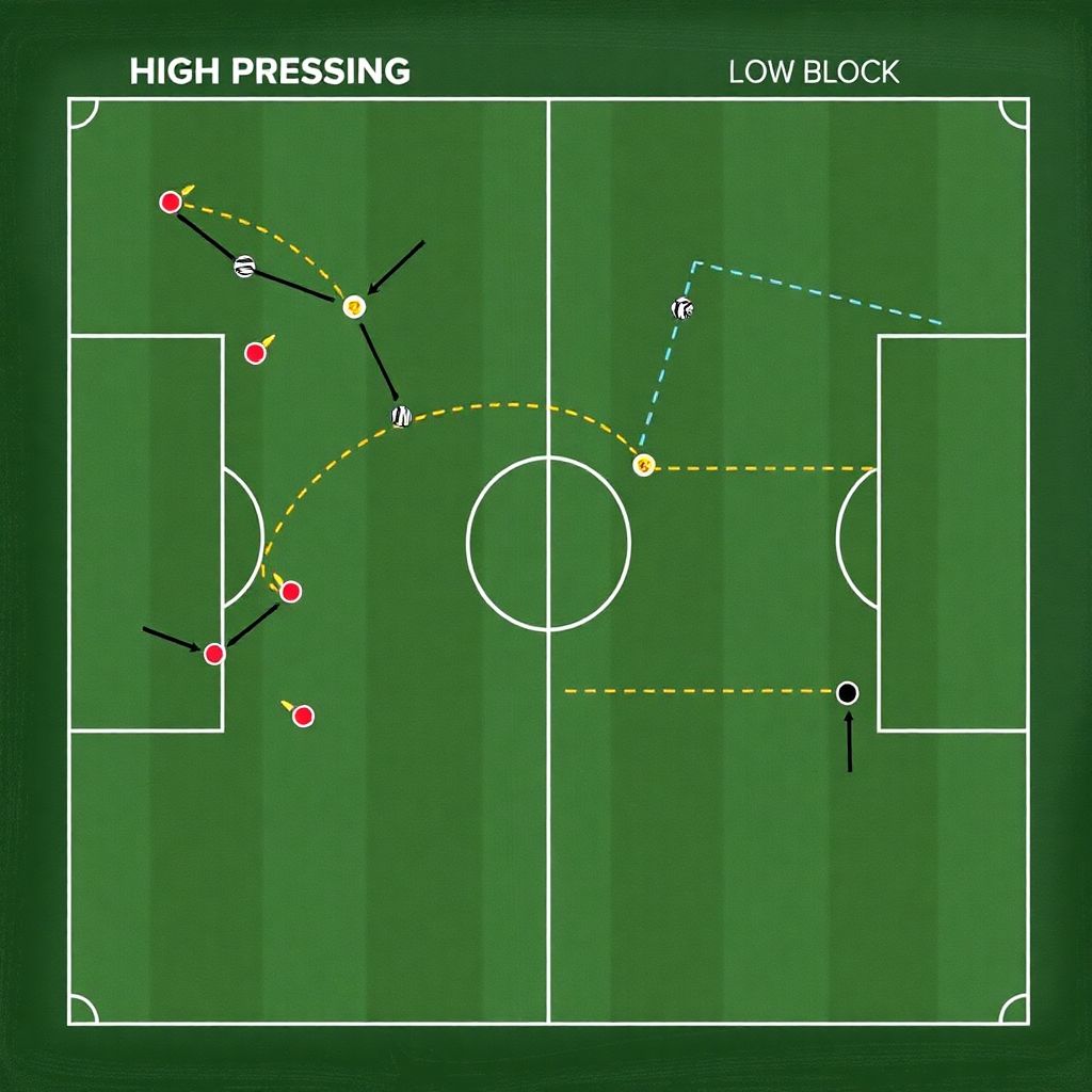 High press, low block and counter-attack: philosophical implications of play