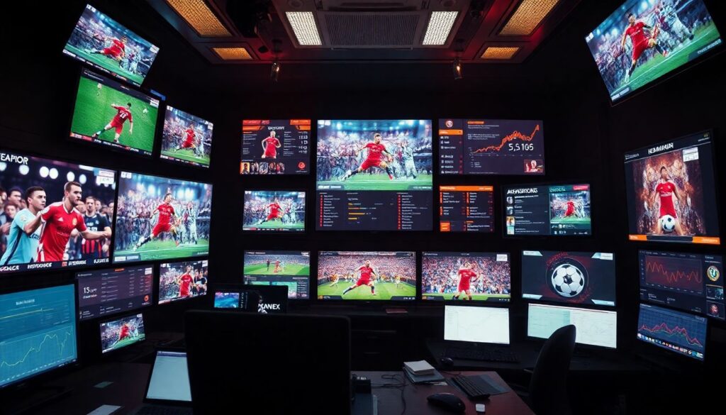 Narrativas mediáticas: creación de héroes, villanos y mitos en el fútbol televisado - иллюстрация