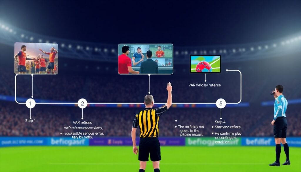 VAR y la ilusión de la justicia total: debate ético sobre la tecnología en el fútbol - иллюстрация