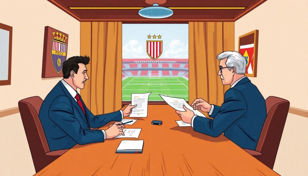 El impacto de los súper-agentes y fondos de inversión en la ética del deporte - иллюстрация