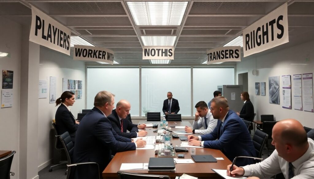 El fichaje como mercancía: ética y dilemas en el mercado de pases y la propiedad de jugadores - иллюстрация