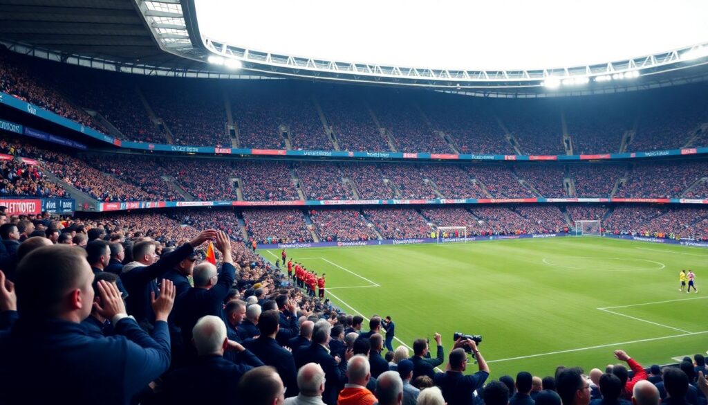 Estadios como templos modernos: rituales, símbolos y emociones colectivas - иллюстрация