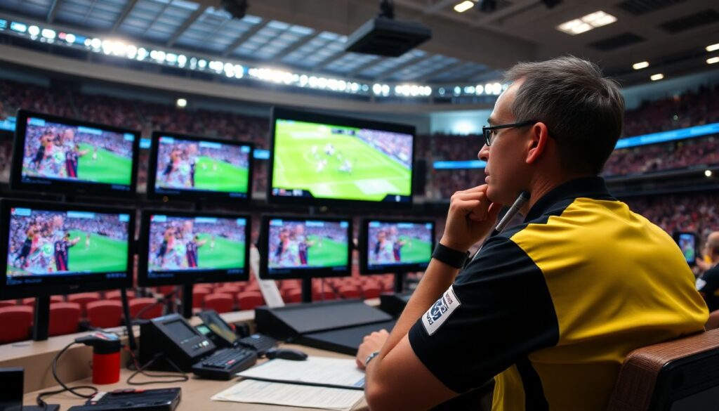 VAR y justicia: una reflexión filosófica sobre el error humano, la tecnología y la esencia del juego - иллюстрация