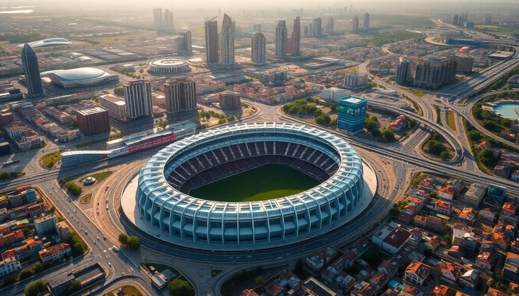 Impacto del Mundial en la ciudad sede: legado urbano, social y emocional - иллюстрация