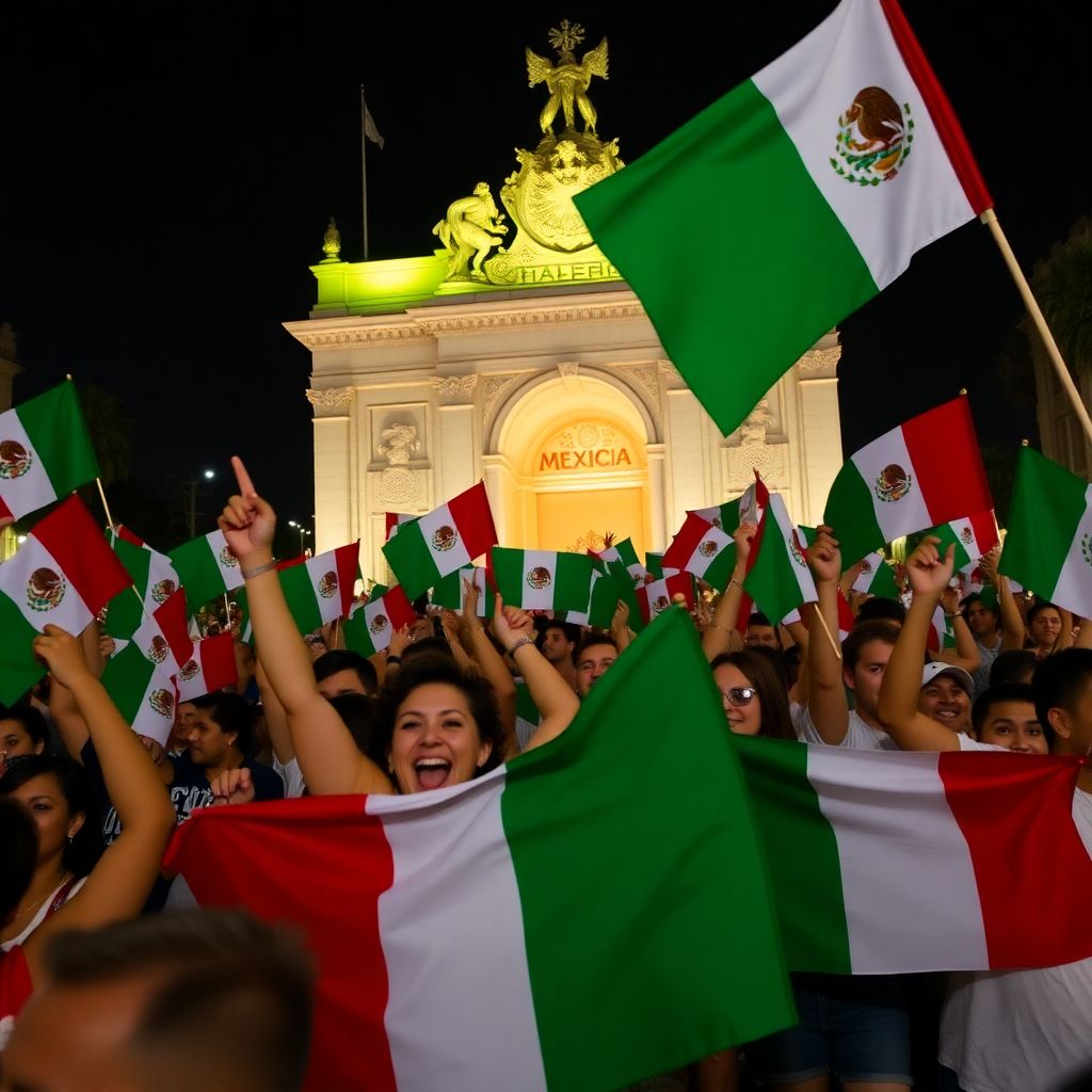 México celebra en el Ángel de la independencia la clasificación del tri a octavos
